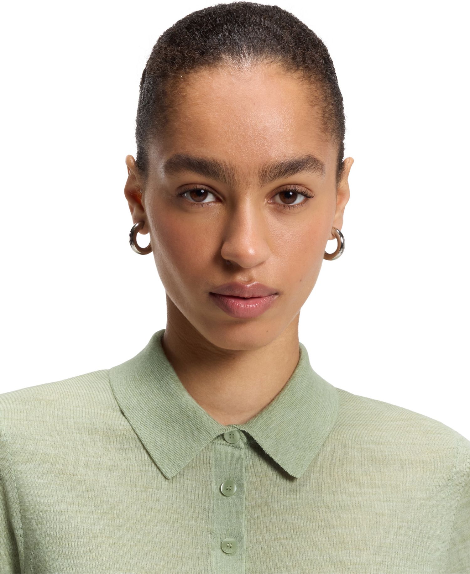 BOSS by Women's Merino Wool Collared Sweater
