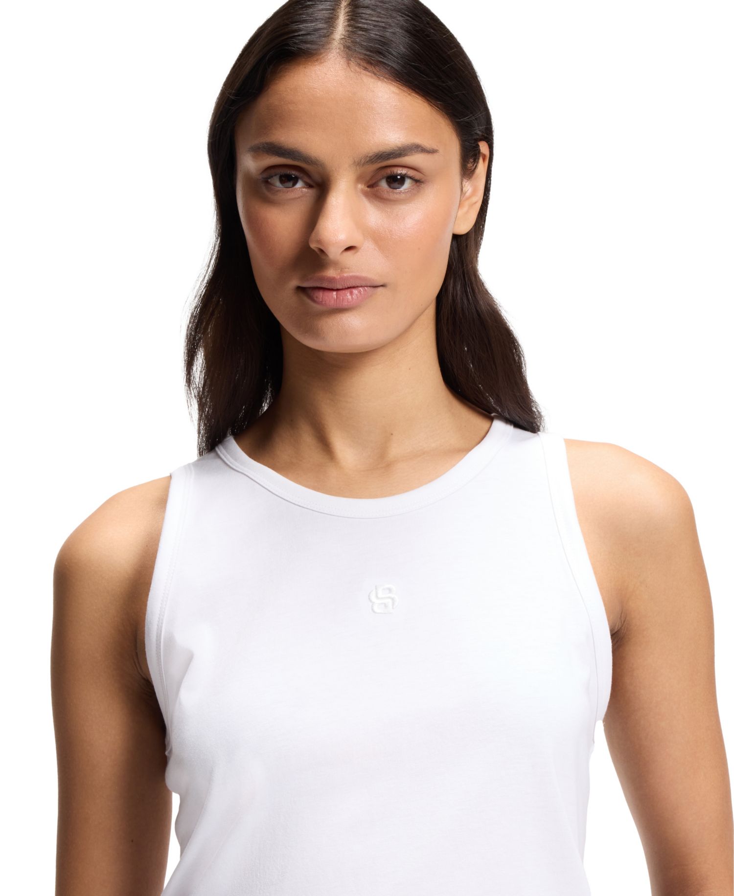 BOSS by Women's Cotton-Modal Slim-Fit Tank Top