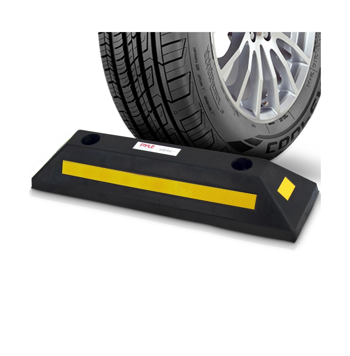 Pyle Heavy-Duty Parking Curb Tire Stop for Cars & Trucks