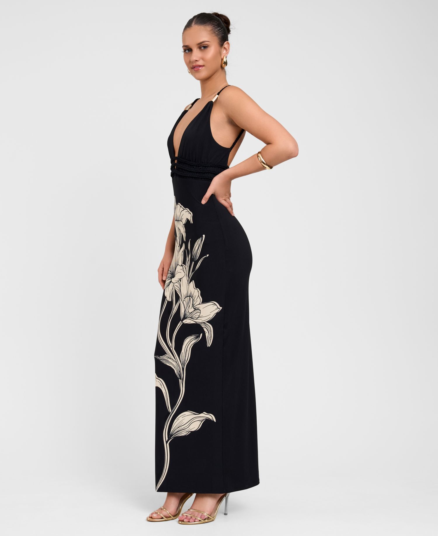 Women's V-Neck Maxi Dress