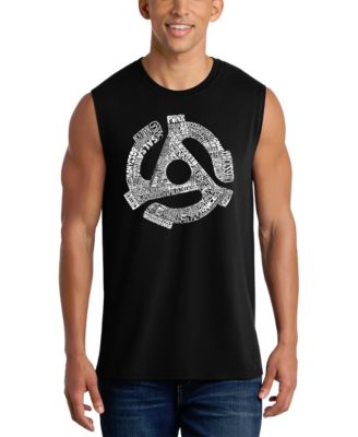 LA Pop Art - Men's Genres of Music Word Art Tank Top Black