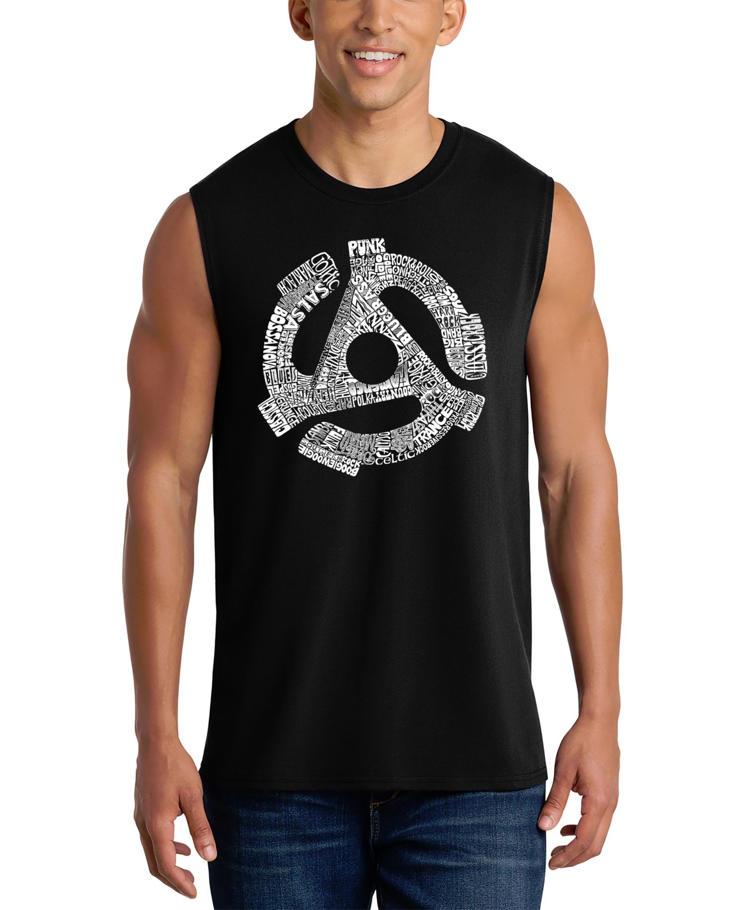 Men's Genres of Music Word Art Tank Top