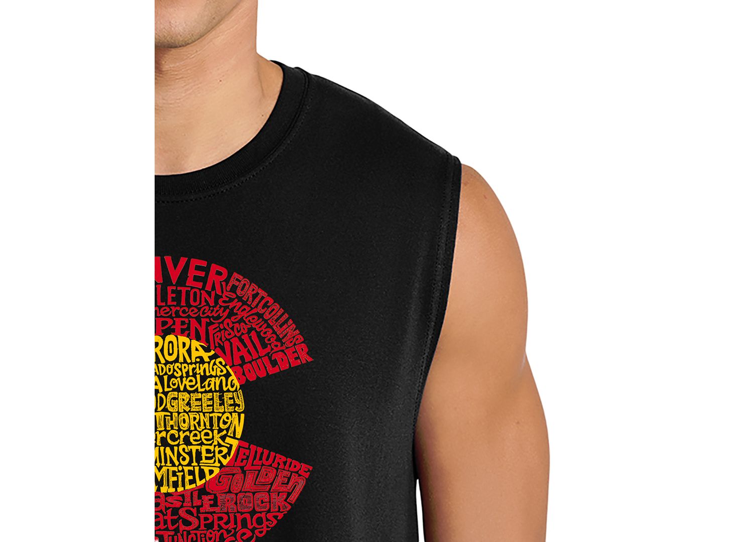 Men's Colorado Word Art Mountain Badge Tank Top