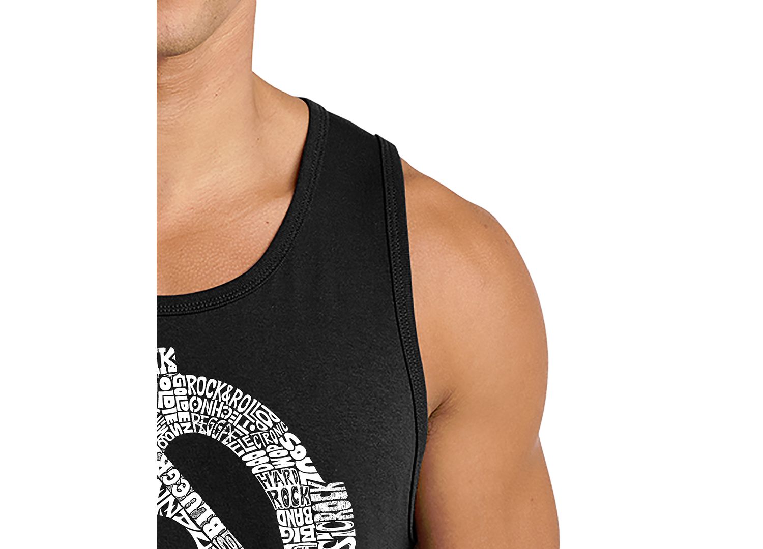 Men's Record Adapter Word Art Graphic Tank Top
