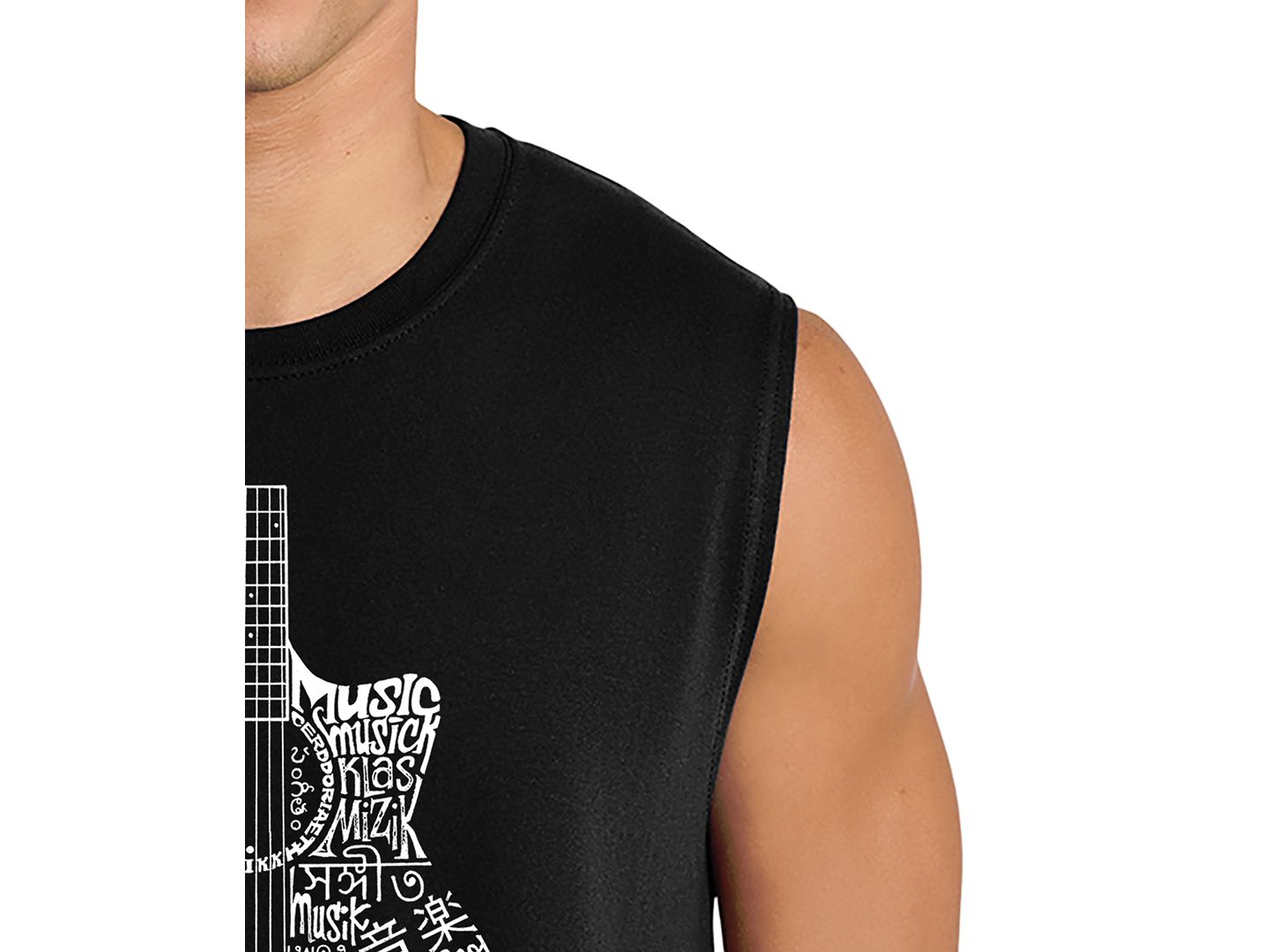 Мужской топ LA Pop Art Guitar Graphic, цвет: Чёрный — фото 2