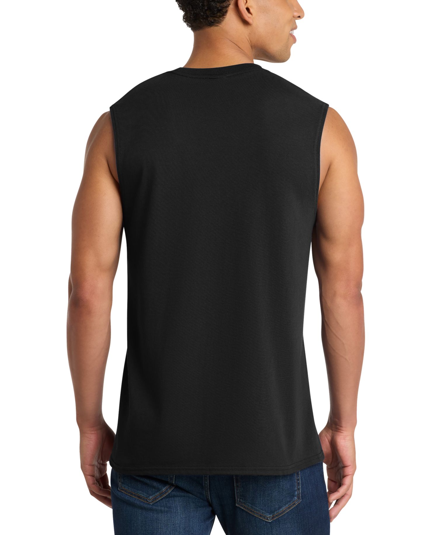 Men's Statue of Liberty Skull Crown Word Art Graphic Tank Top