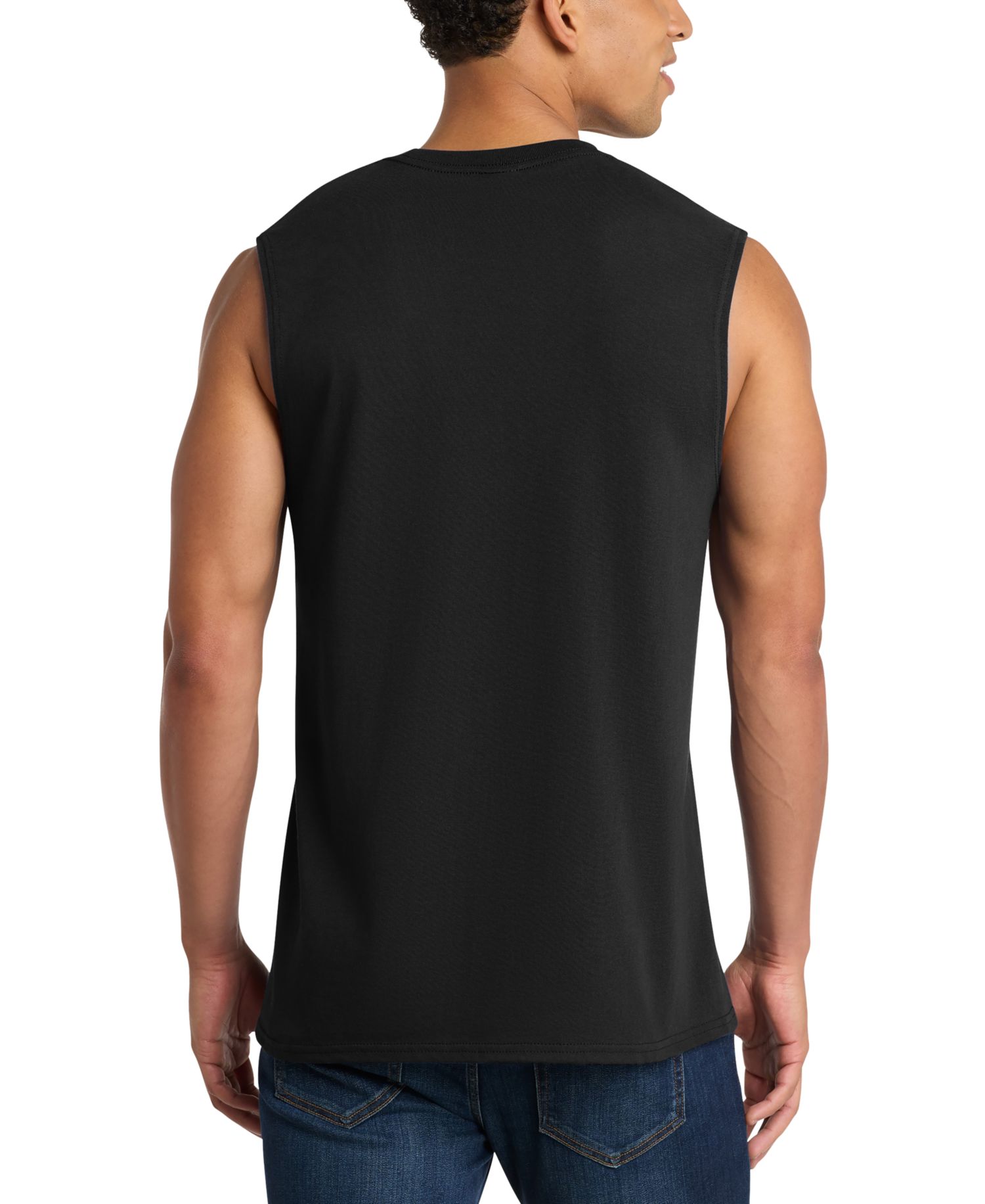 Men's Merry Christmas Tree Script Graphic Tank Top