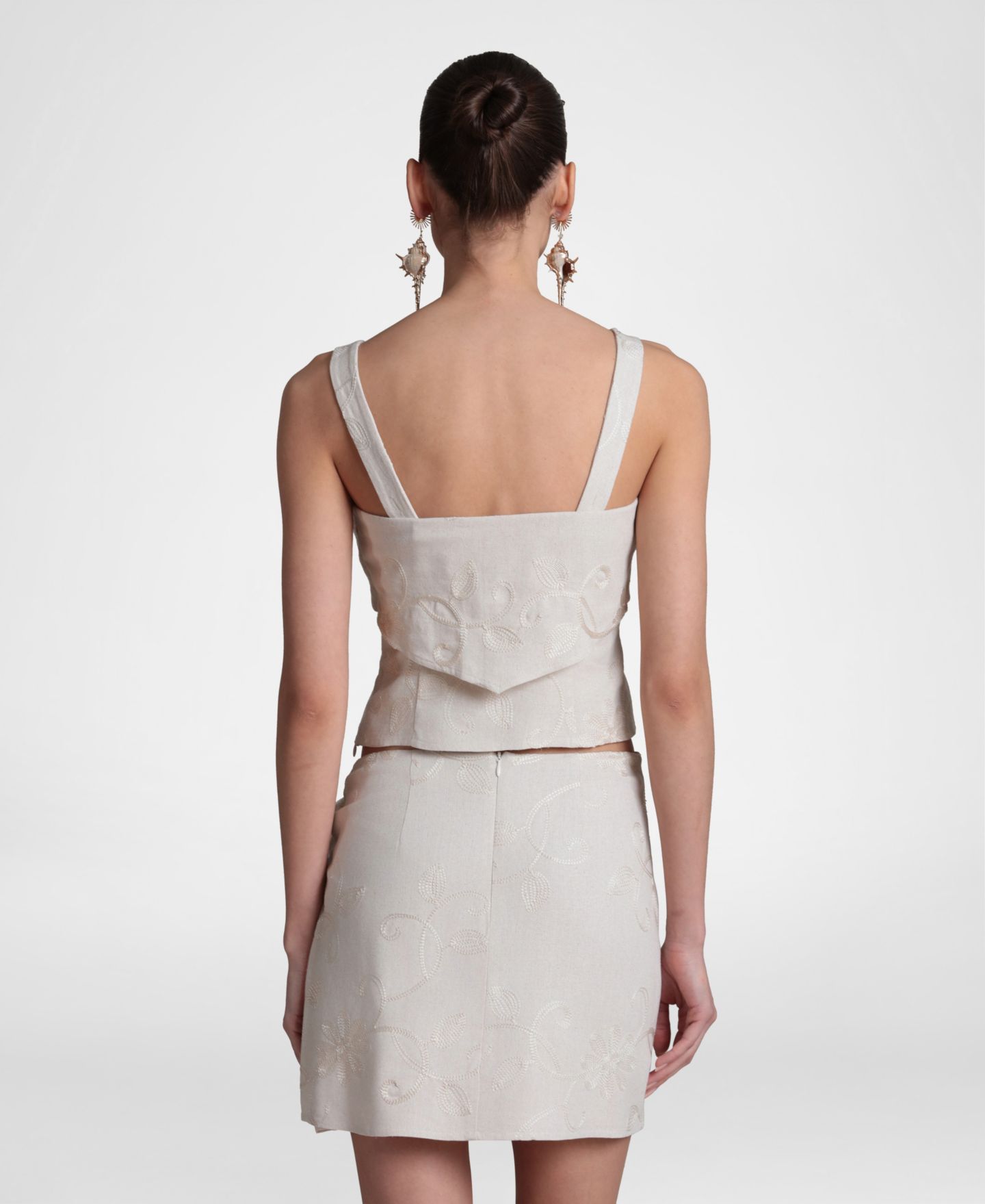 Женский топ Avec Les Filles Tie-Front, цвет: Льняной / Кремовый — фото 7