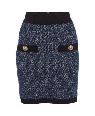 Women's Lurex Tweed Mini Skirt
