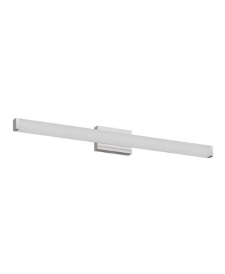 41 Inch Brushed Nickel Square LED Bathroom Vanity Light 24W 6000K Cool White Wall Bar Fixture Over Mirror