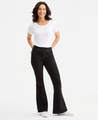 Women's Shaping Flare High-Rise Pull-On Jeans