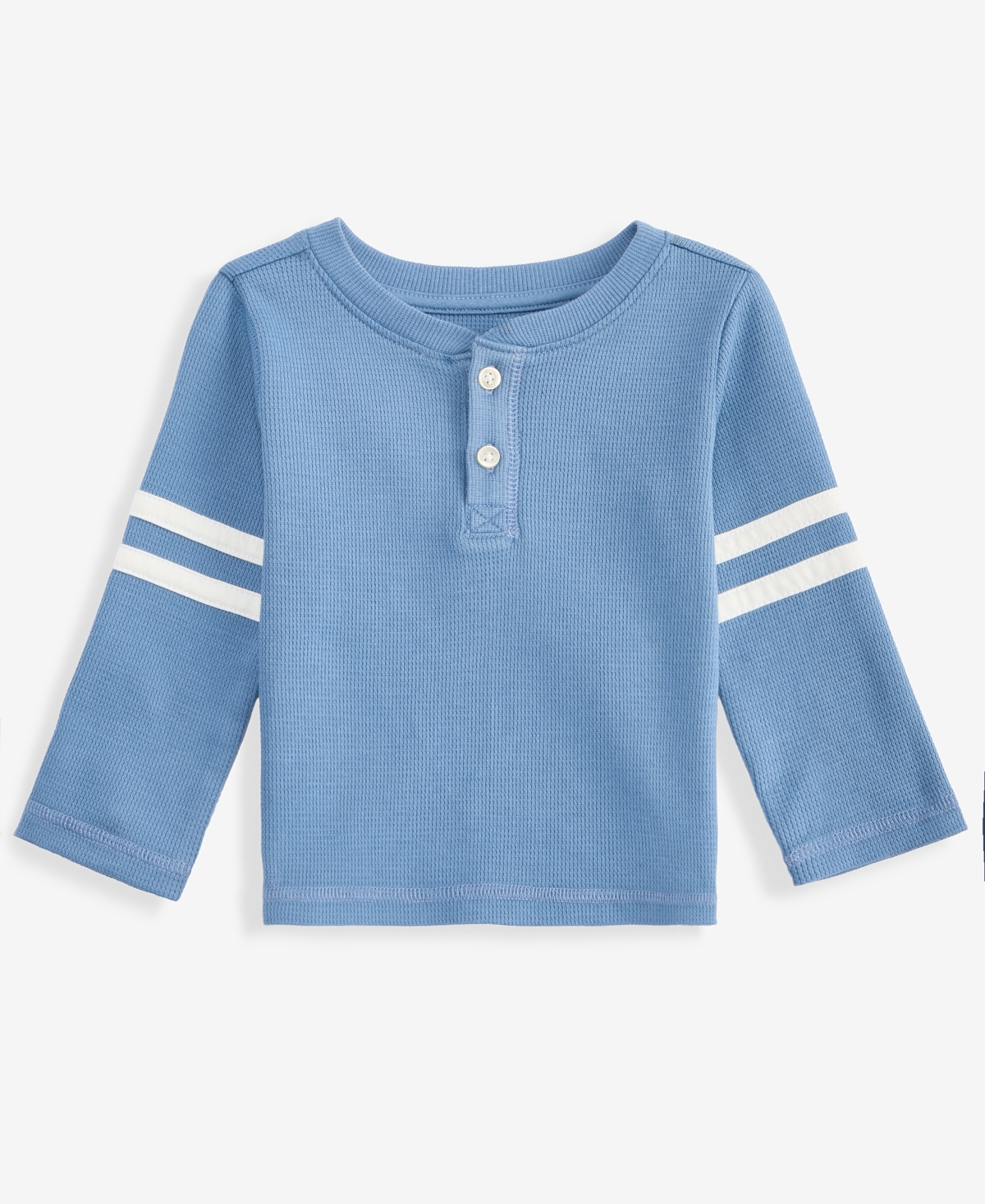 First Impressions Baby Boys' Mix & Match Long-sleeve Retro-stripe T-shirt, Macy's Exclusive In Blue