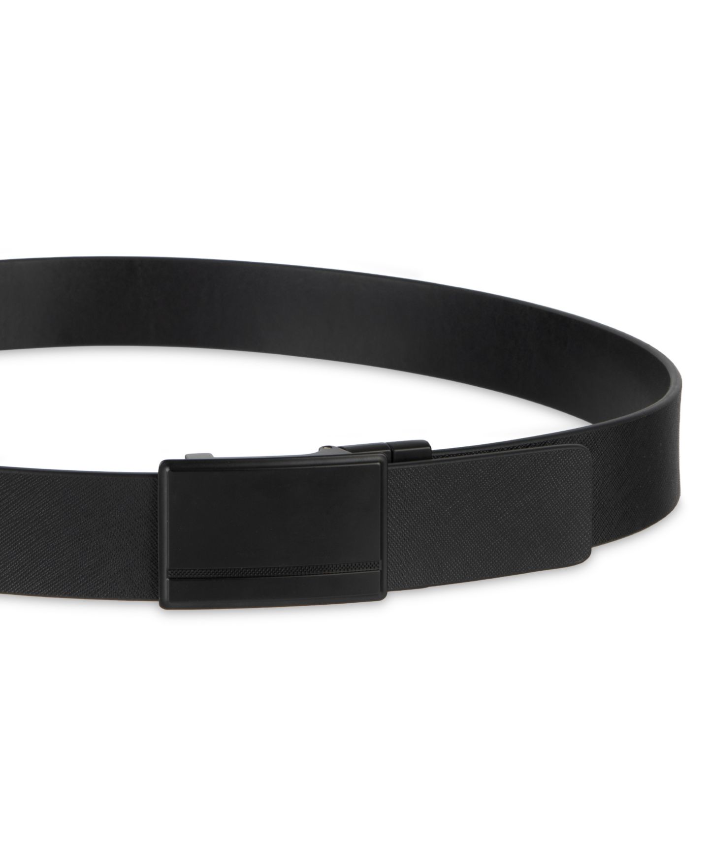 Мужской ремень Alfani 2-In-1 Reversible Pressure Locking Leather Buckle Belt, цвет: Чёрный — фото 5