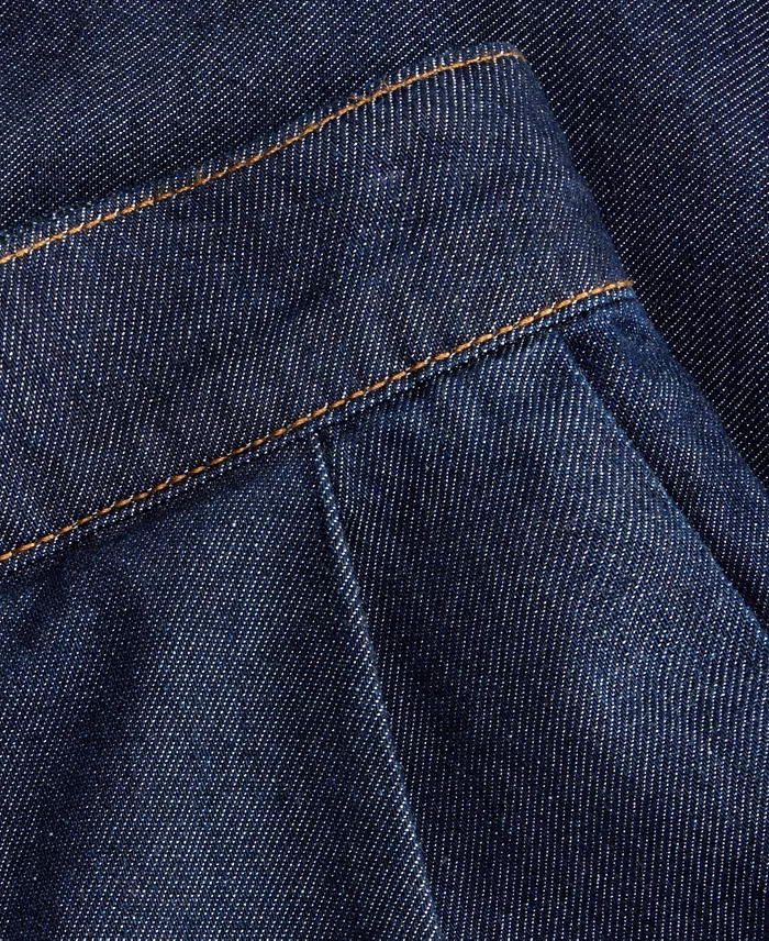 Women's Cropped Denim Wide-Leg Pants - thumbnail 6