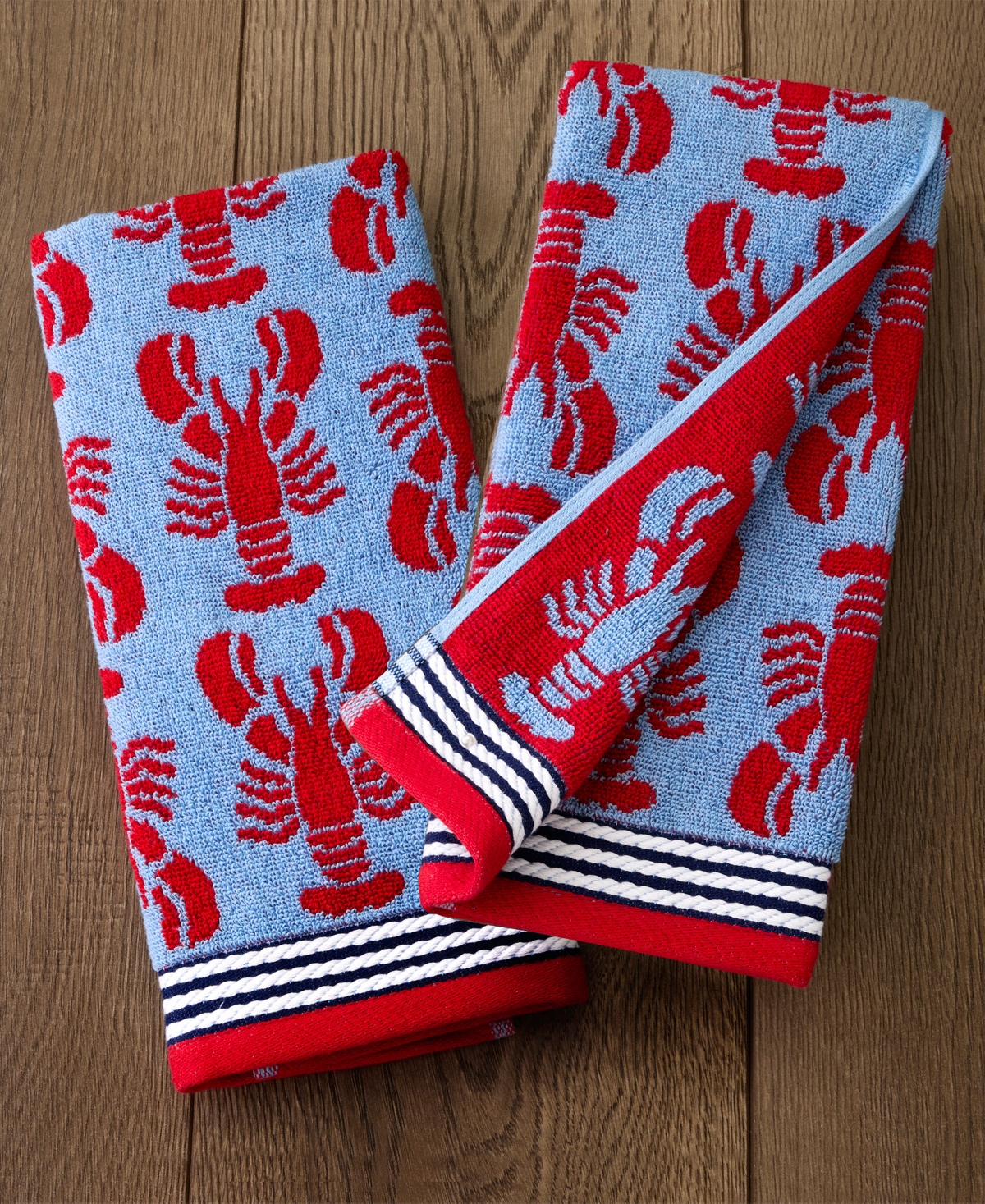 Skl Home Lobster Jacquard 2-Pc. Hand Towel Set