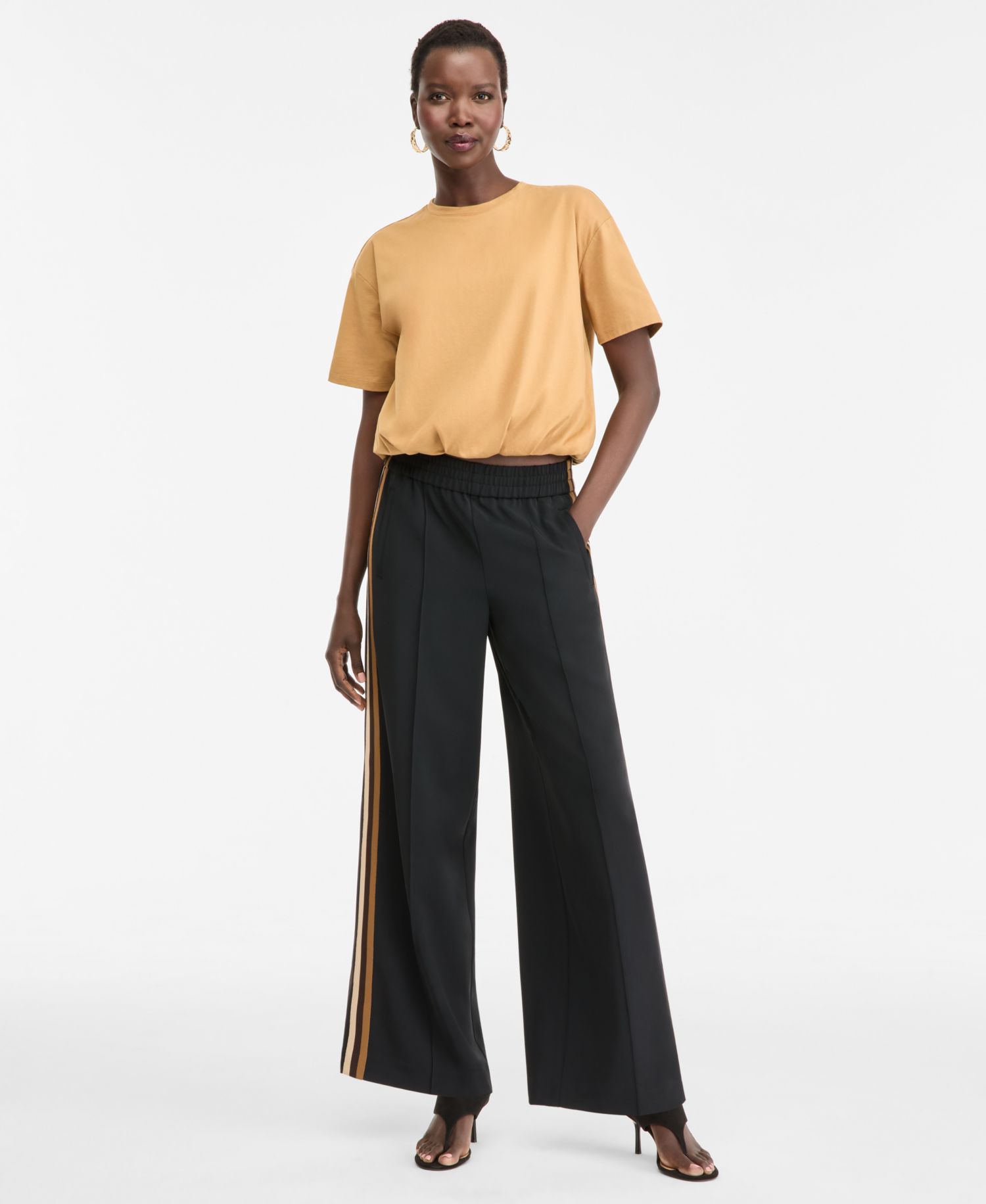 Women's Side-Stripe Wide-Leg Pants