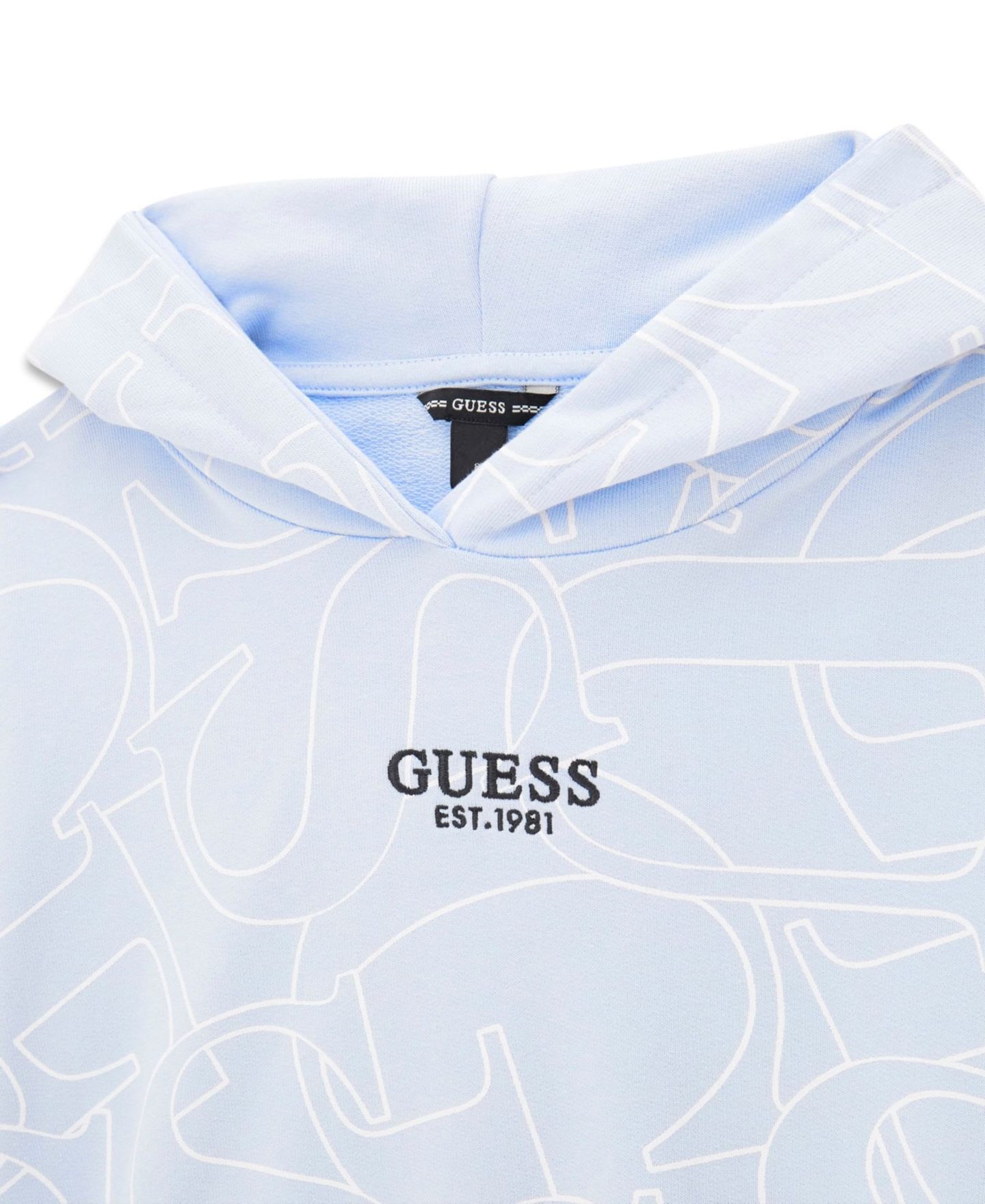 Худи GUESS Embroidered Logo Print для девочек, цвет: Синий — фото 3