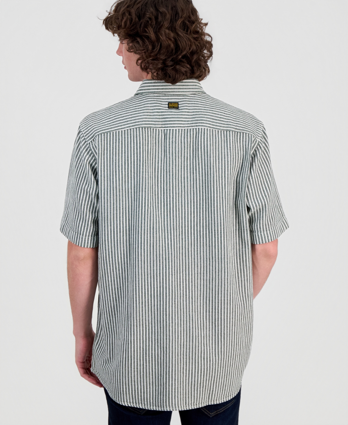 G-Star Raw Men's One-Pocket Striped Short-Sleeve Shirt