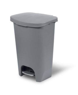 Kitchen Trash Can with Lid, Foot Pedal and Garbage Bag Rings, 13 Gal