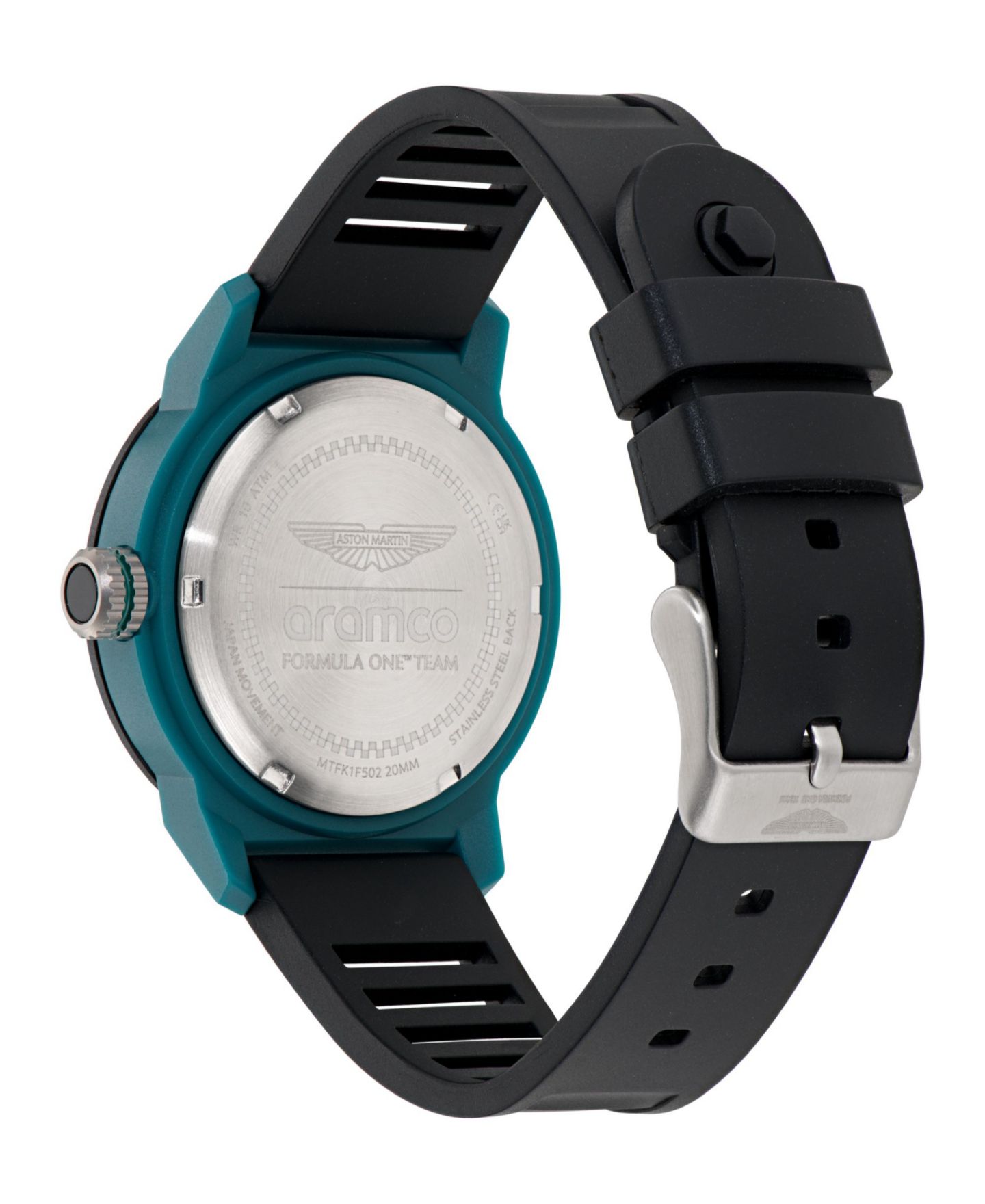 Мужские часы Aston Martin F1 PDK 3 Hand Quartz Black Silicone 40mm — фото 2