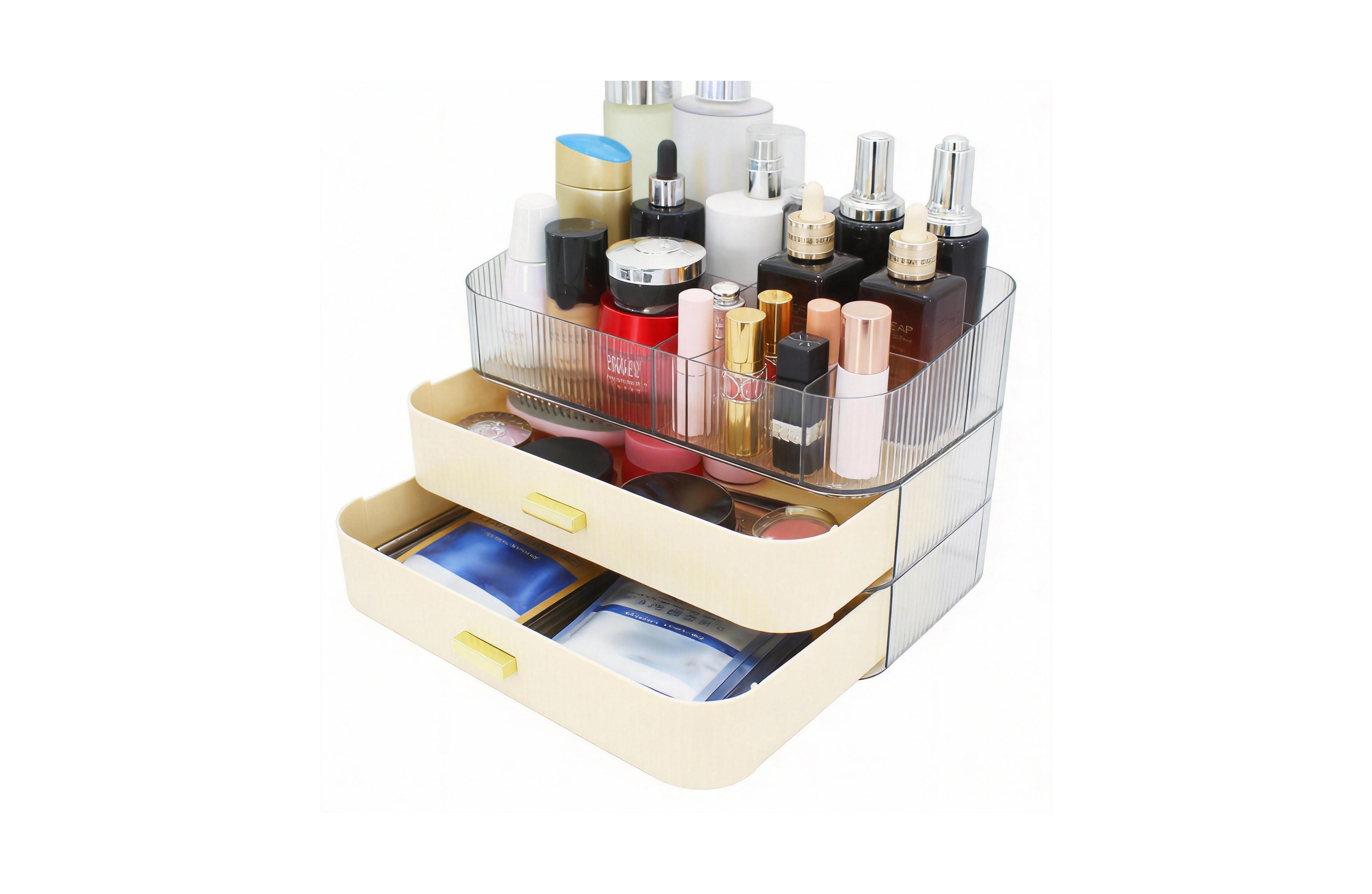 Yigii 2-Drawer Acrylic Cosmetic Organizer for Bathroom & Vanity