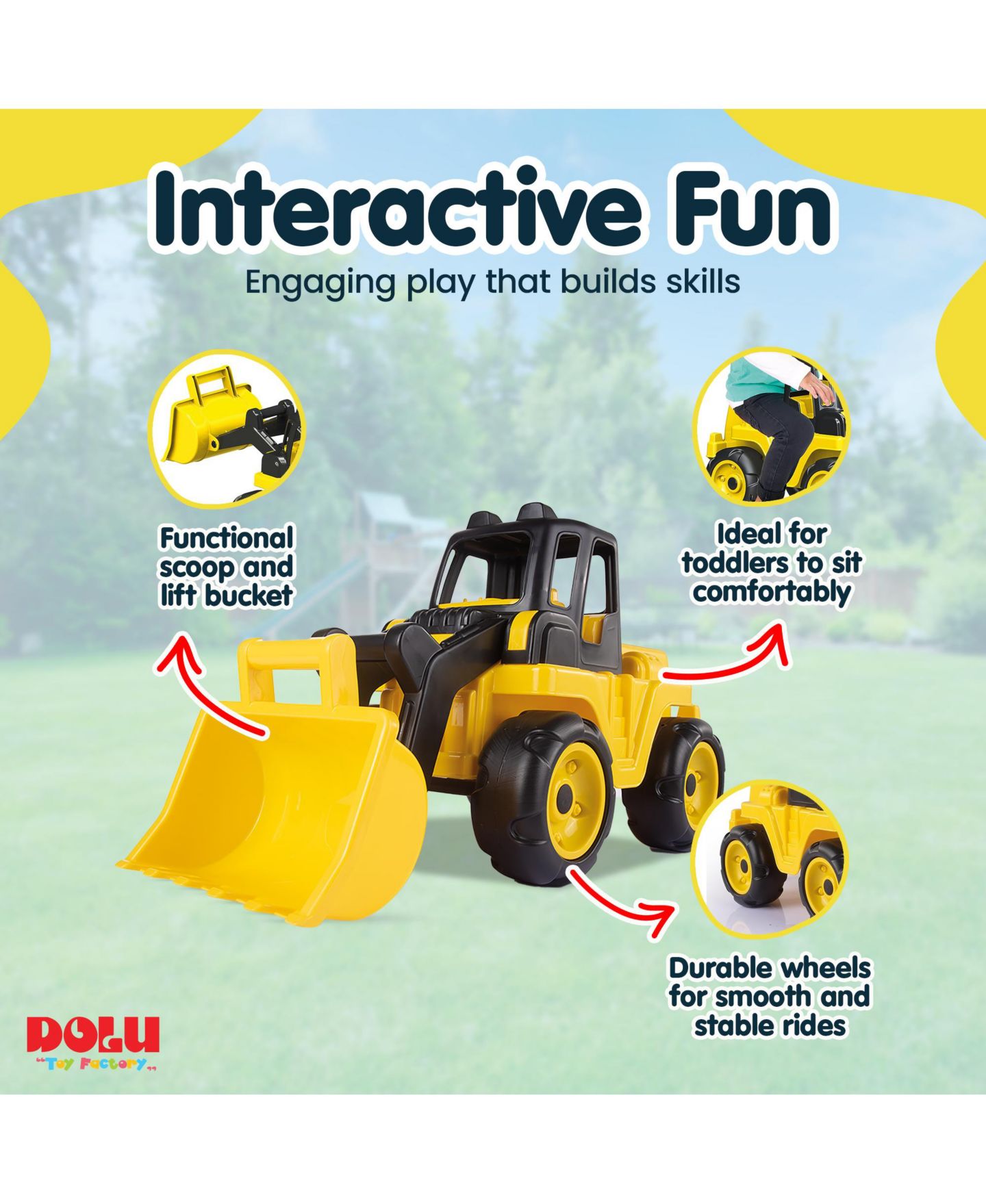 Детская игрушка Dolu Excavator Super Loader Construction Toy Truck Vehicle, Kids Ages 3+, цвет: Разноцветный — фото 4