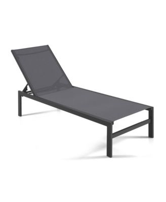 6-Position Chaise Lounge Chairs with Rustproof Aluminium Frame