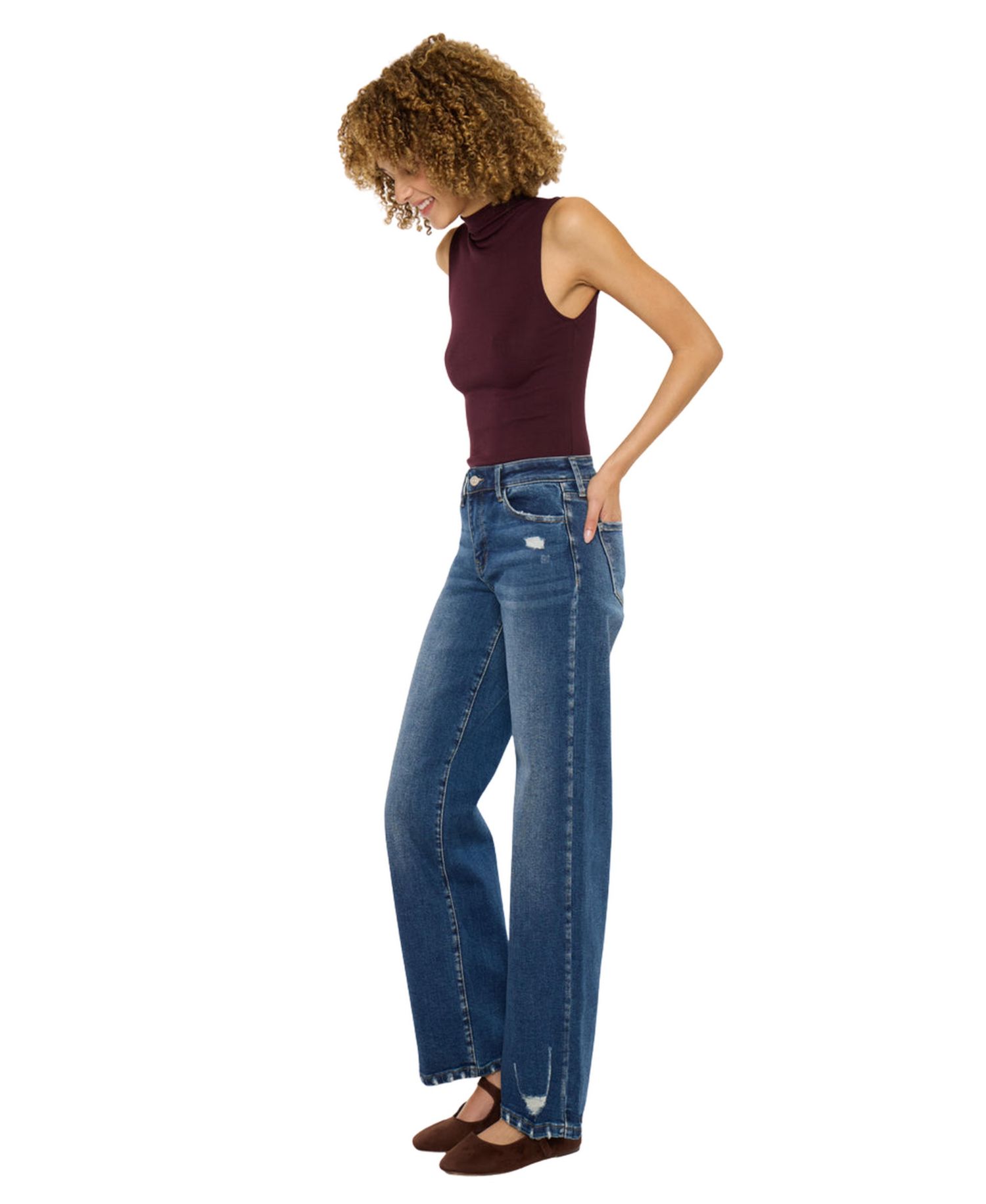 Women's Dania High Rise Wide-Leg Jeans