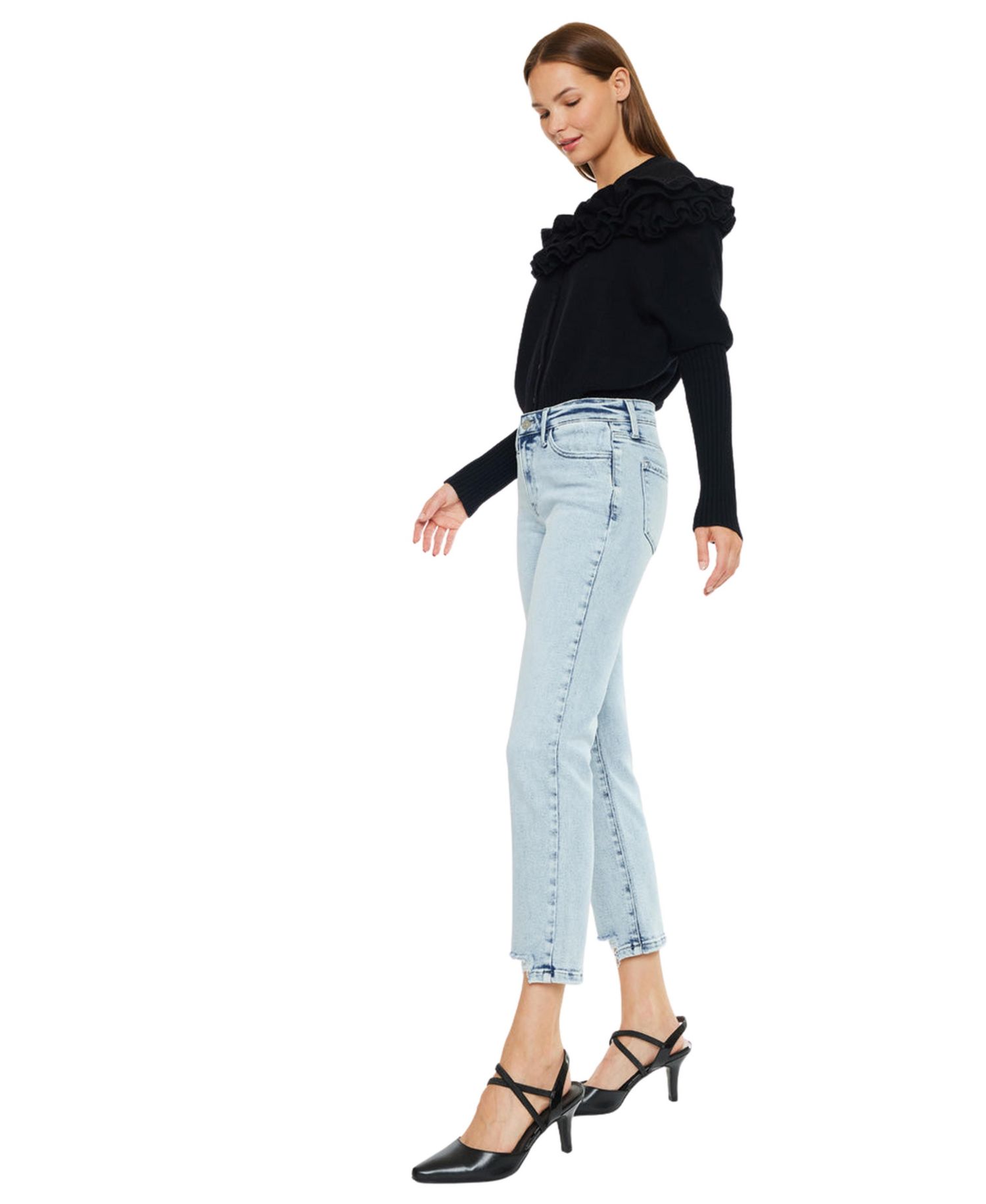 Women's Pam Mid Rise Crop Straight Jeans
