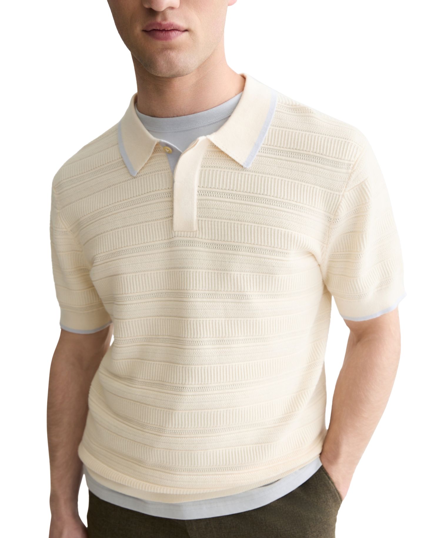 Men's Structured Knit Regular-Fit Polo Shirt