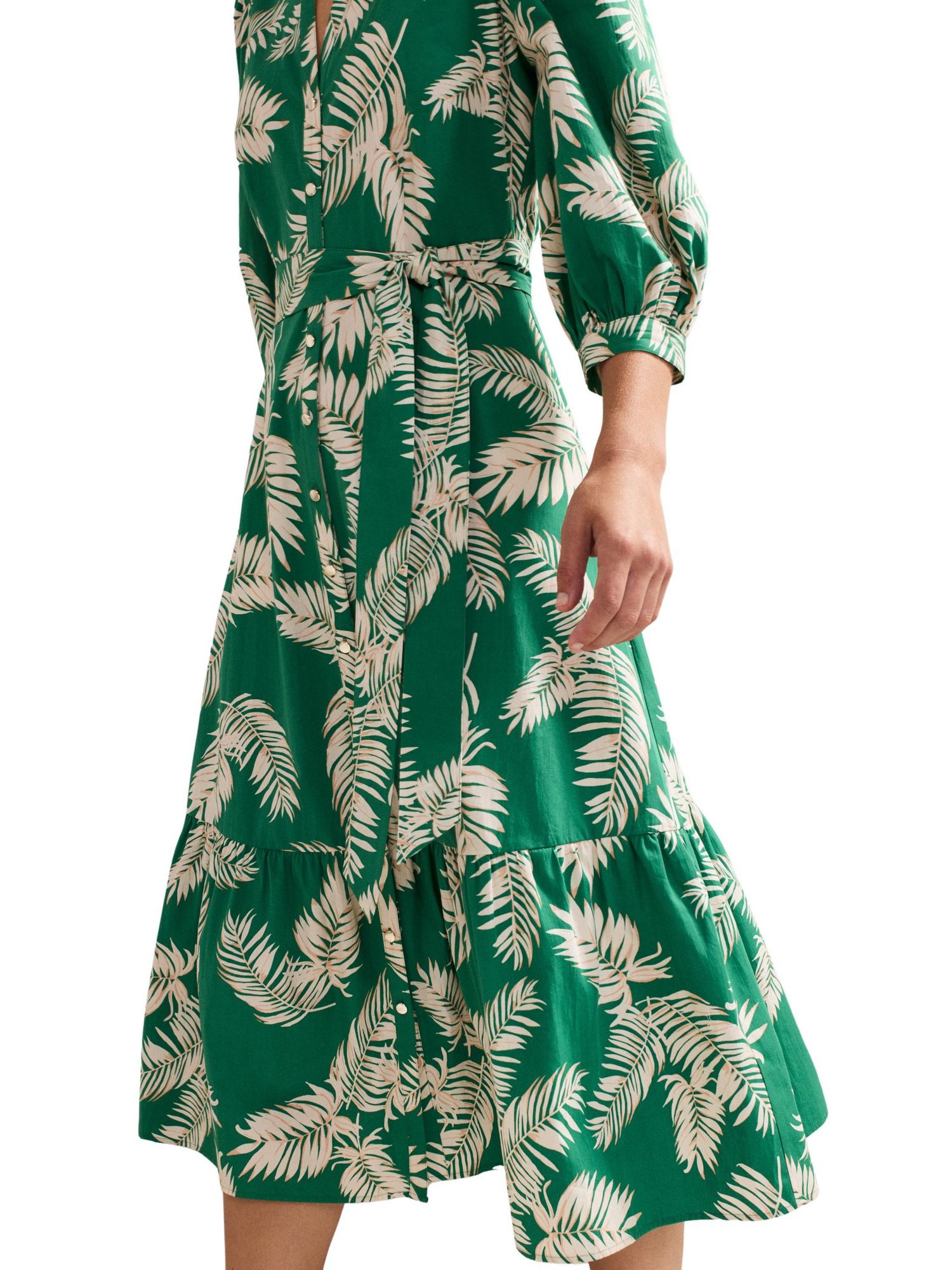 Women's Louisa Mandarin Collar Midi Shirt Dress