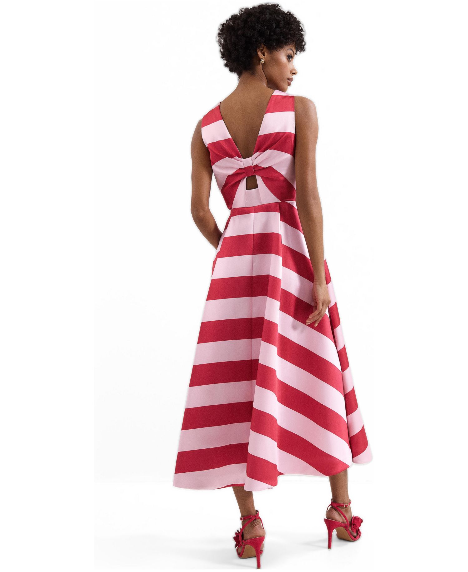 Women's Kiria Stripe Satin Midi Dress