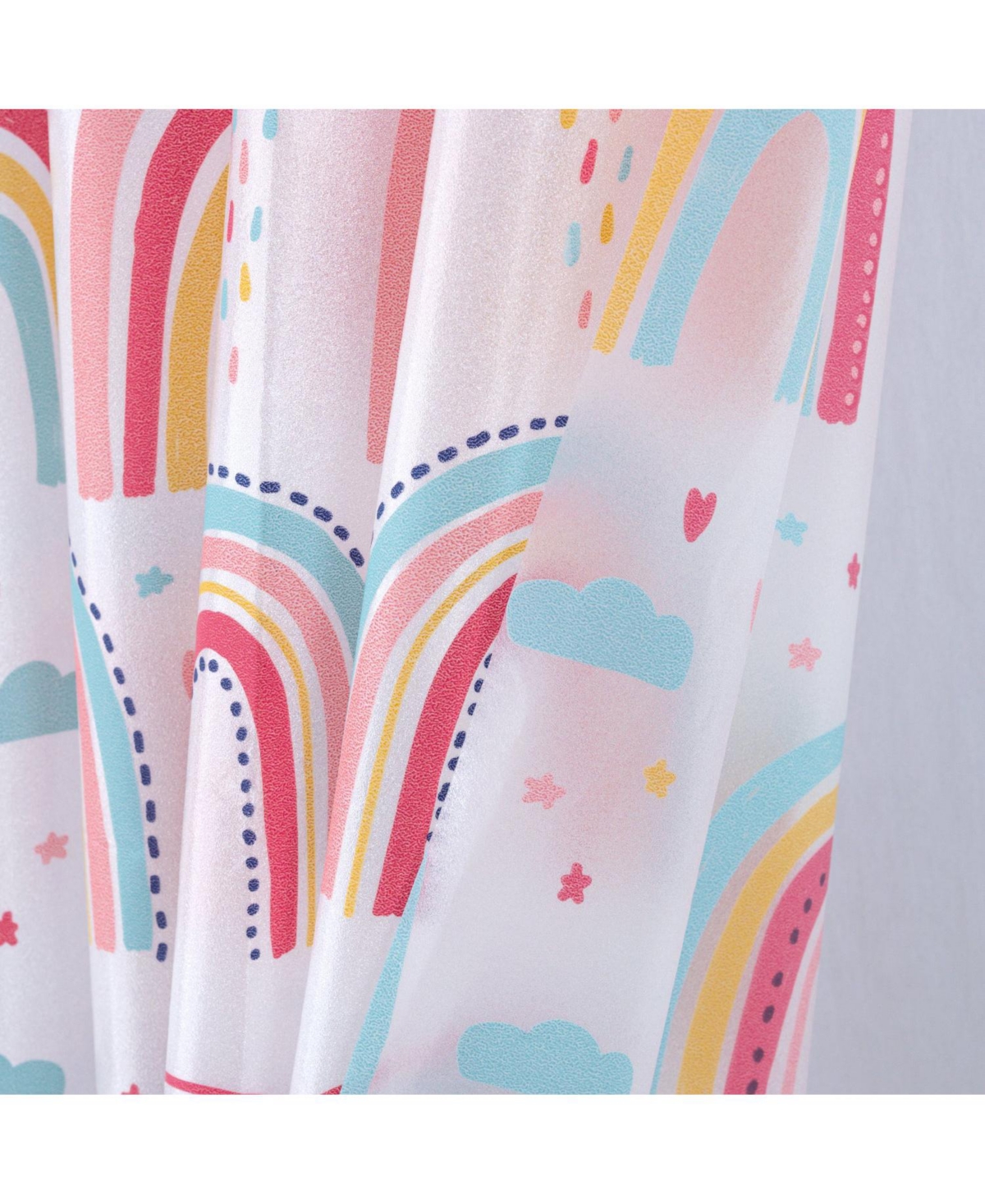 Rt Designers Collection 90GSM Peva Glit Printed Rainbow Shower Curtain