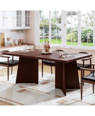 63" Rectangular Dining Table for 6-8, Thick Tabletop and Heavy Duty Legs, Modern Kitchen Table