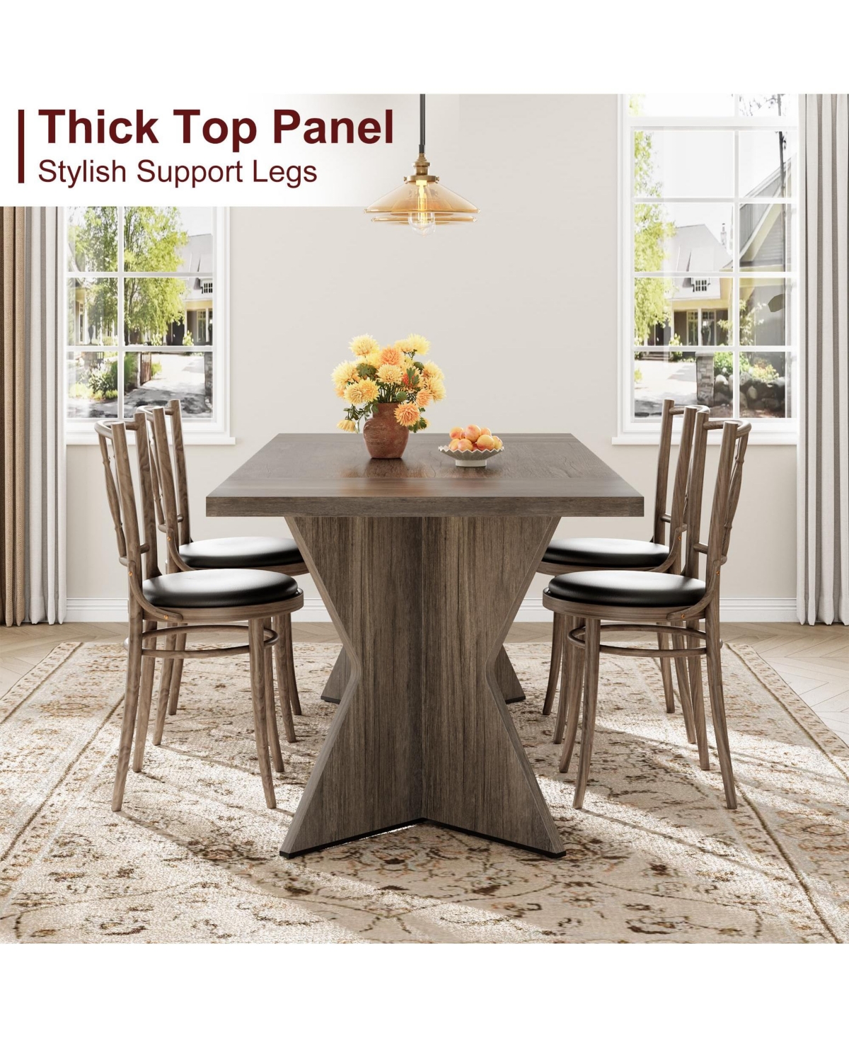 gaomon 71 Inch Rectangular Dining Table for 6