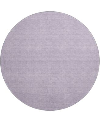 Soft Essentials Machine Washable SE6 8'x8' Round Area Rug