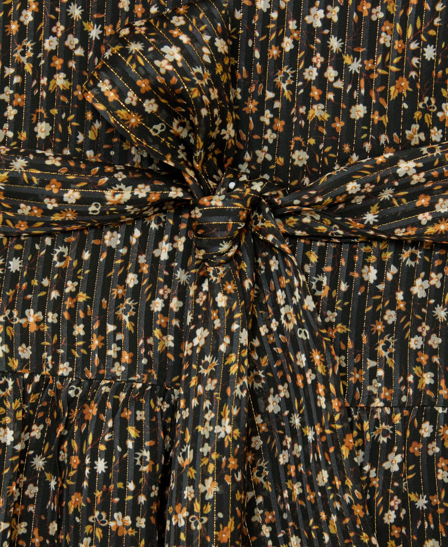 Women's Floral Metallic Flippy Mini Dress