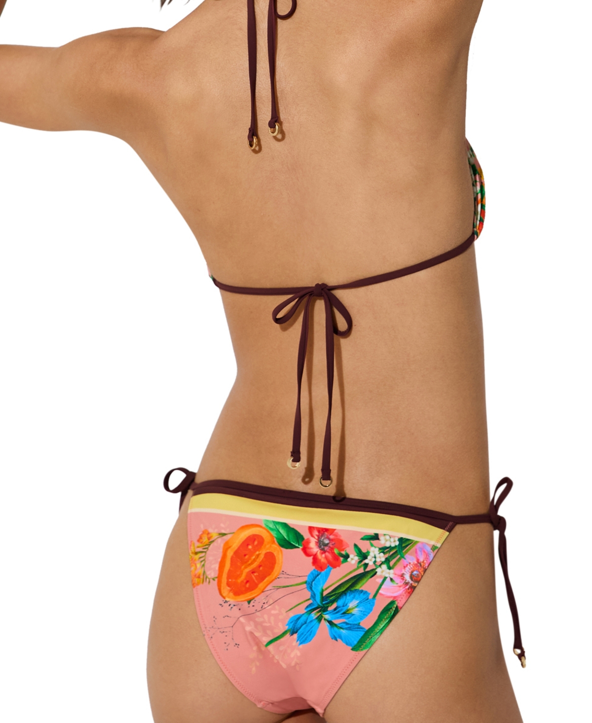 Reiss Women's Floral-Print Side-Tie Bikini Bottoms