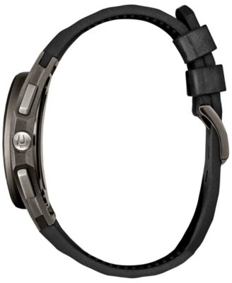 Men's Chronograph CURV Black Rubber Strap Watch 44mm 98A162