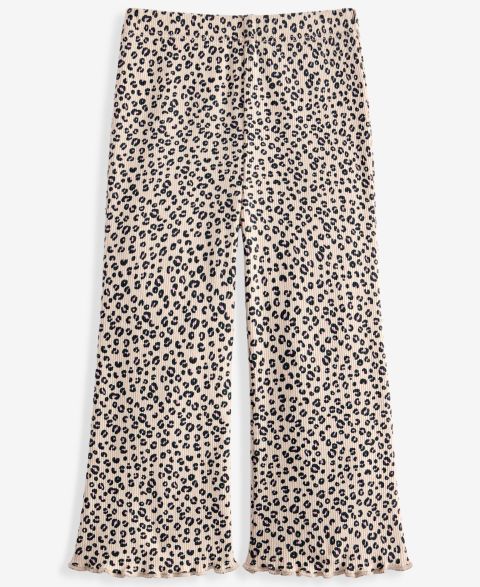 Брюки First Impressions Leopard Flare leg Pants для девочек-малышей, цвет: Кремовый
