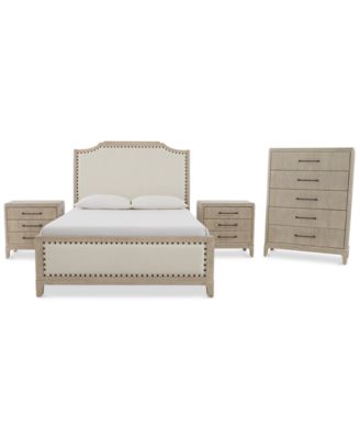 Sadie 4-Piece Queen Bedroom Set (Bed, Chest & Two Nightstands)