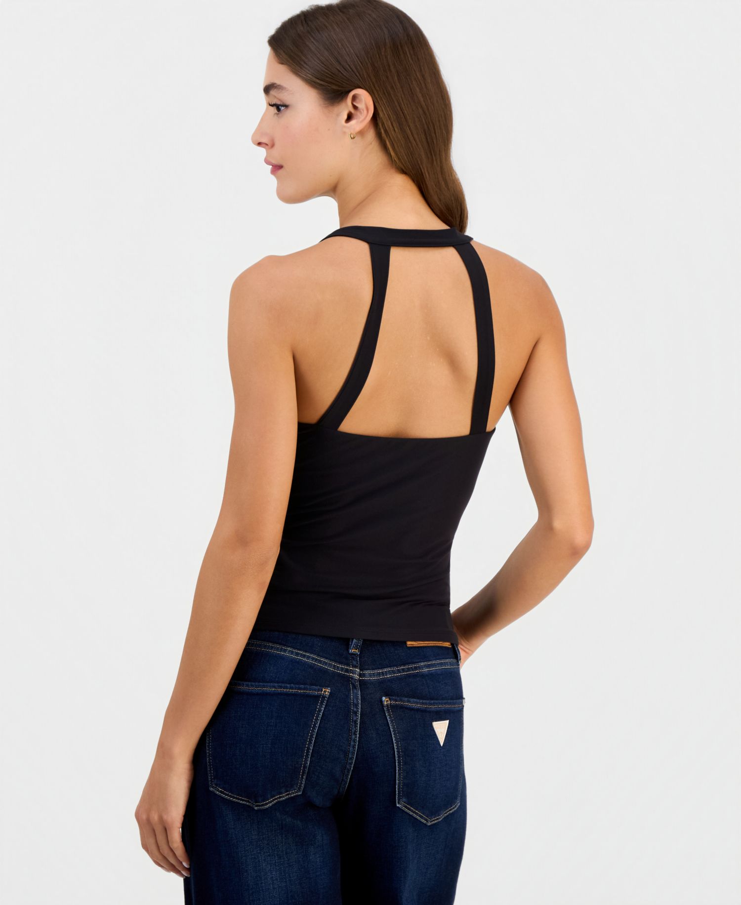 Women's Shaneen Sleeveless Logo Square-Neck Halter Top
