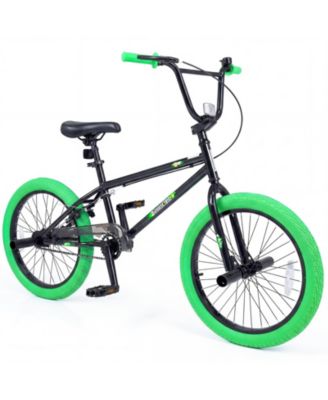 Freestyle BMX Bike, 20" Trick Bicycle with 360 Degree Steering, Adjustable Seat