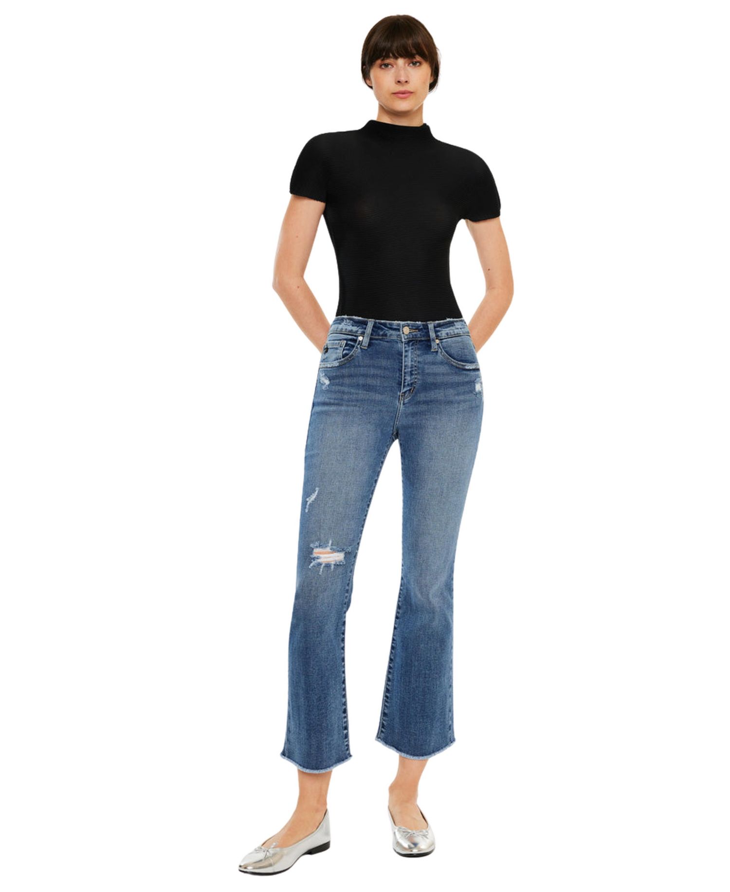 Women's Honey High Rise Cropped Bootcut Jeans