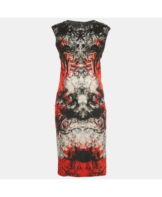 pre owned cocktail dresses Vintage Roberta Womens 5 Red Sequin Mini Dress Party Cocktail Spaghetti  Strap