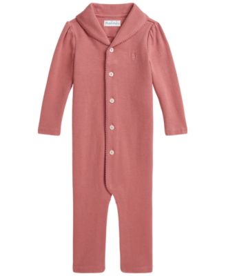 Baby Girls' Estate Rib Shawl Collar Coverall
