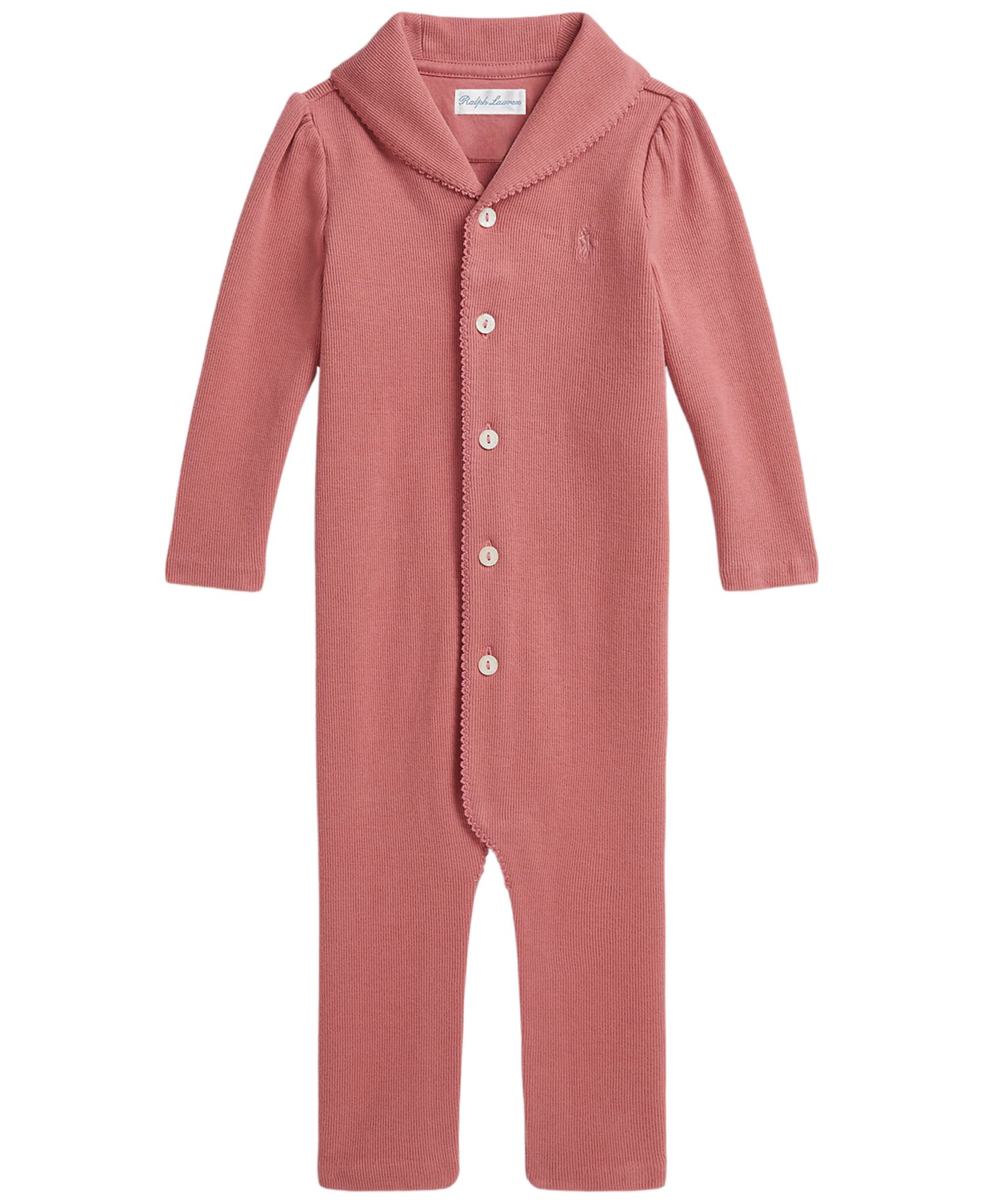 Baby Girls' Estate Rib Shawl Collar Coverall