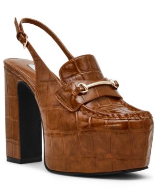 Women's Quinn High Platform Slingback Loafer Pumps