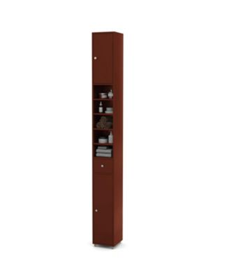 Freestanding Slim Bathroom Cabinet with Drawer and Adjustable Shelves