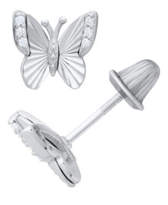 Kids' Butterfly Earrings in Sterling Silver